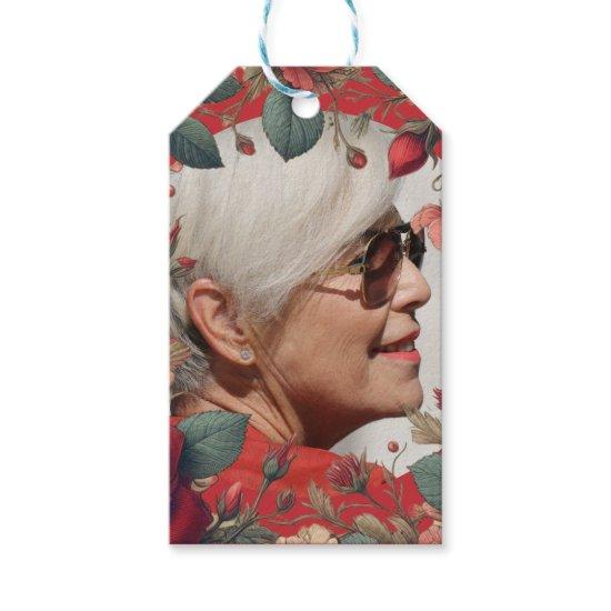 Red Roses PHOTO Memorial Keepsake Sentimental Gift Tags