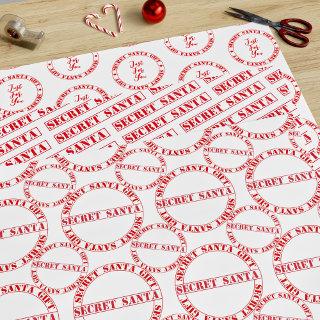 Red Secret Santa Text  Sheets