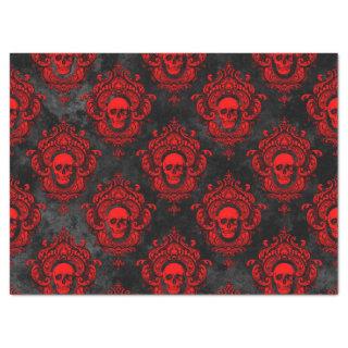 Red Skull and Gothic Black Decoupage Tissue Paper