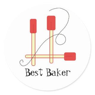 Red Spatulas Classic Round Sticker