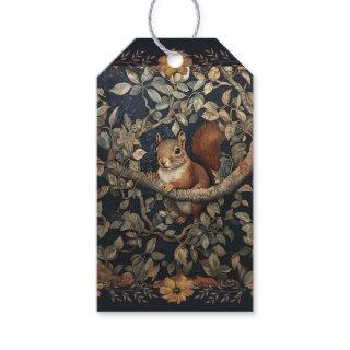 Red Squirrel in the Style of William Morris Gift Tags