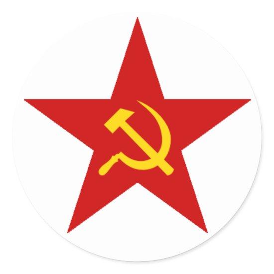 Red Star Classic Round Sticker