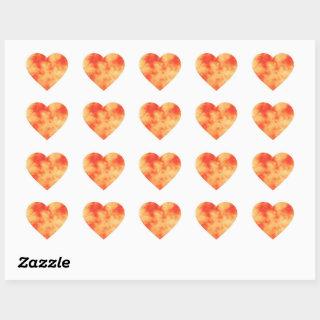 Red Star Cluster  Heart Sticker