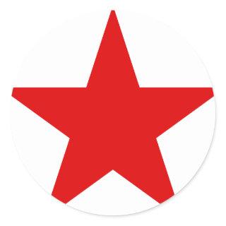 Red Star ★ Communist Socialist Soviet Star Classic Round Sticker