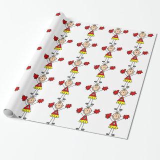 Red Stick Figure Cheerleader