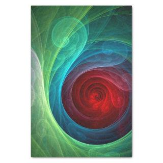 Red Storm Floral Modern Abstract Art Color Pattern Tissue Paper