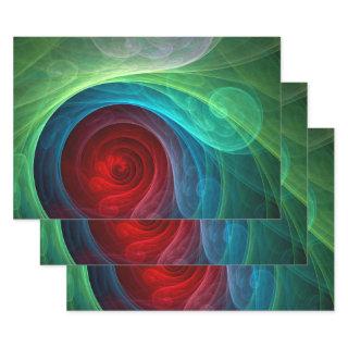 Red Storm Floral Modern Abstract Art Color Pattern  Sheets