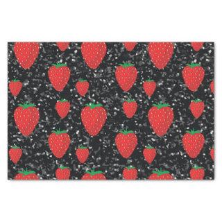 Red Strawberry Fruit Lovers Sweet Berries Elegant Tissue Paper