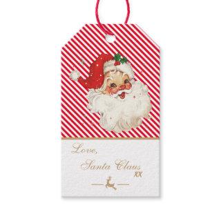 Red Stripe Letter From Santa Gift Tags