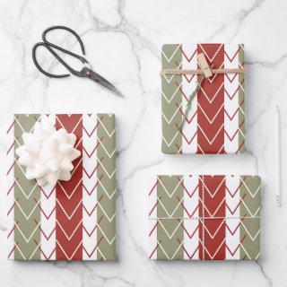 Red Teal Chevron Stripe Pattern  Sheets