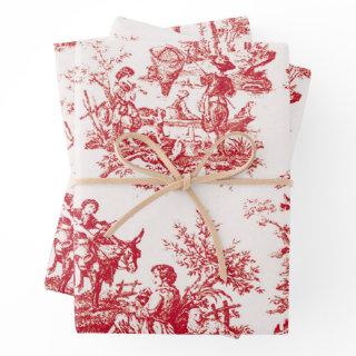 Red Toile Holiday   Sheets