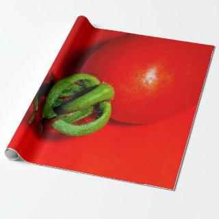 Red tomato wrapping