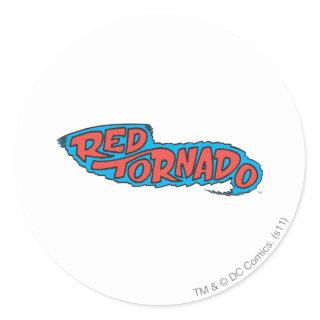 Red Tornado Logo Classic Round Sticker
