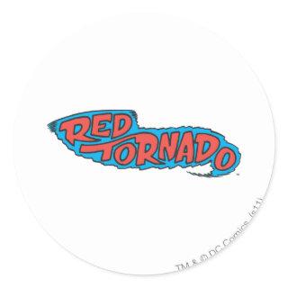 Red Tornado Logo Classic Round Sticker