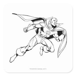 Red Tornado Outline Square Sticker