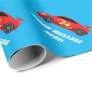 Red toy racecar personalized kid's Birthday party