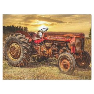 Red Tractor Tissue Paper