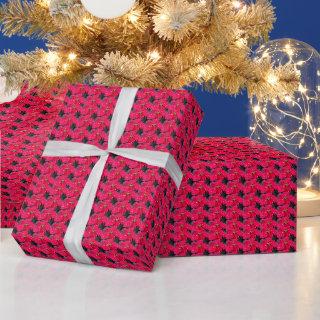 Red Variegated Poinsettia Pattern Holiday