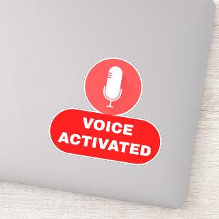 Red Voice Activated Sticker