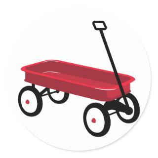 Red Wagon Classic Round Sticker