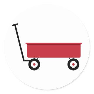 Red Wagon Classic Round Sticker
