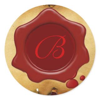 RED  WAX SEAL PARCHMENT Monogram