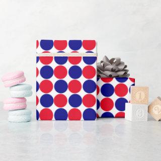 Red, White and Blue Geometric Pattern of Circles