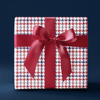 Red White and Blue Houndstooth Pattern