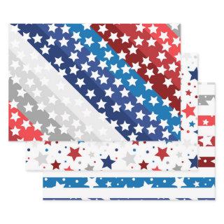 Red White Blue American USA 4th July Stars Stripes  Sheets