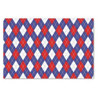 Red White Blue Argyle 2-TISSUE