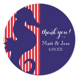 Red, White & Blue Nautical Wedding Favor Labels
