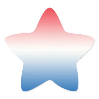 Red White & Blue Ombre Star Sticker