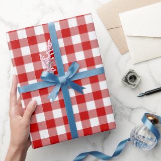 Red & White Gingham Check