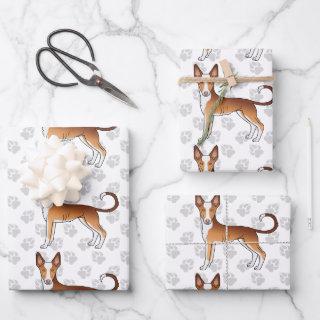 Red & White Ibizan Hound Smooth Coat Dog Pattern  Sheets