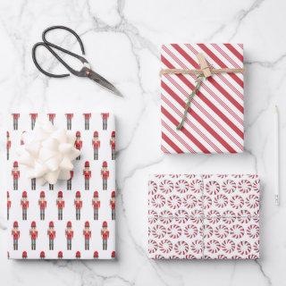 Red White Nutcracker and Candy Cane Christmas  Sheets