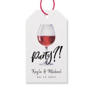 Red Wine Style Occassion Celebration  Gift Tags
