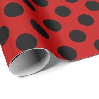 Red with Black Polka Dots