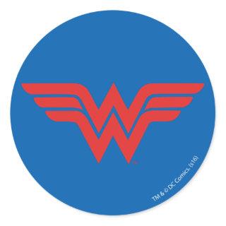 Red Wonder Woman Logo Classic Round Sticker