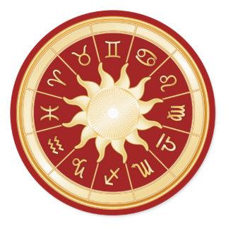 Red Zodiac Wheel Sticker