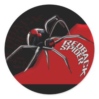 Redback Spider Classic Round Sticker