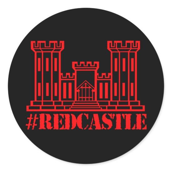 #Redcastle Combat Engineer (Large Castle) Classic Round Sticker