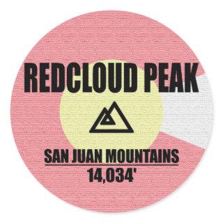Redcloud Peak Classic Round Sticker