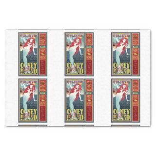 Redheaded coney island mermaids tissue paper