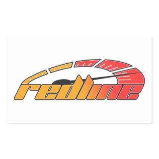 Redline Tach Design Rectangular Sticker