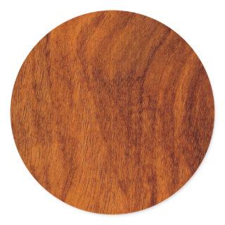 Redwood Veneer Classic Round Sticker