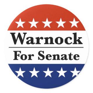 Reelect Raphael Warnock to U.S. Senate 2022 Classic Round Sticker