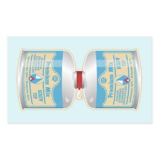 Refilling gas canisters for camp stoves rectangular sticker