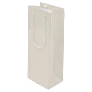 Refined Ivory Solid Color Shade Hue SW 0050 Wine Gift Bag