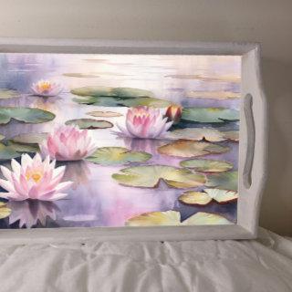 Reflections of Water Lilies on a Pond Decoupage Tissue Paper