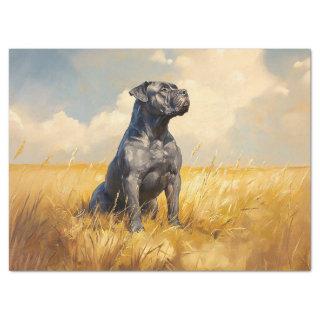 Regal Cane Corso In A Field Painting Decoupage Tissue Paper